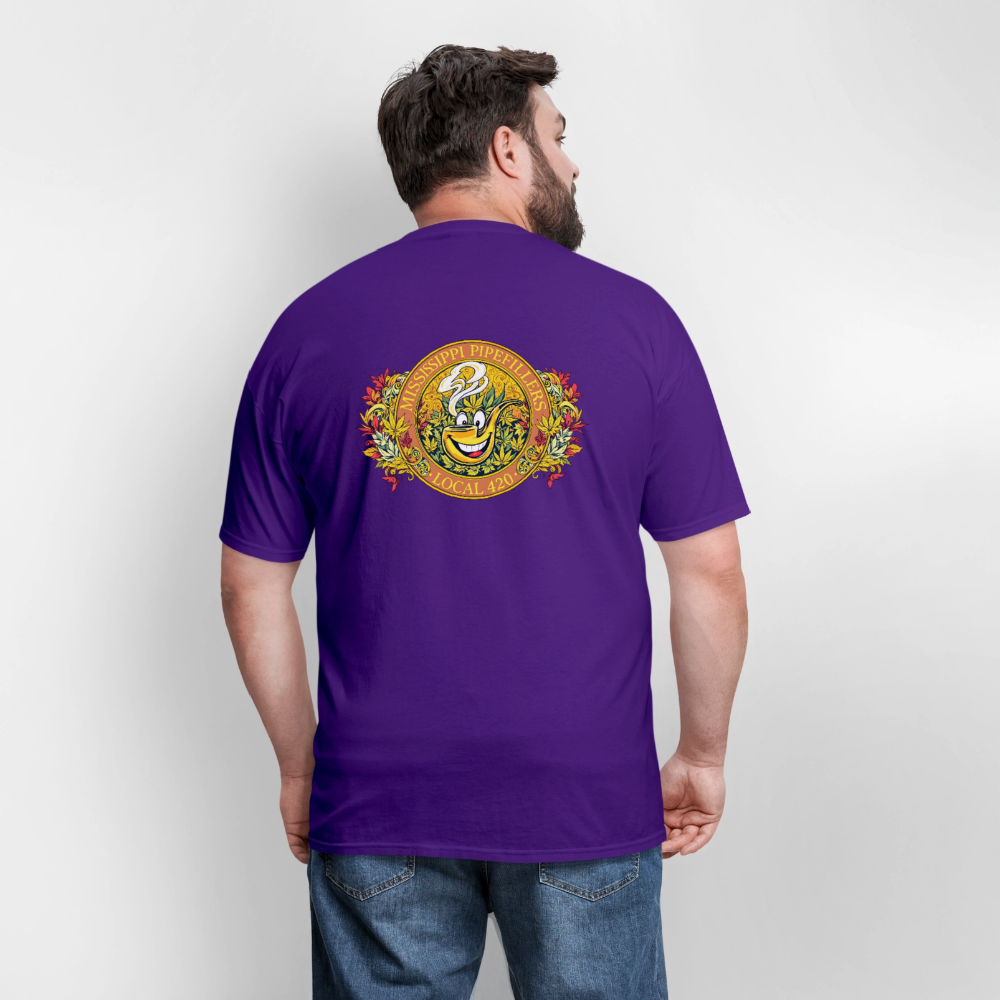 MISSISSIPPI PIPEFILLERS LOCAL 420 F/B DESIGNS Men's T-Shirt - purple