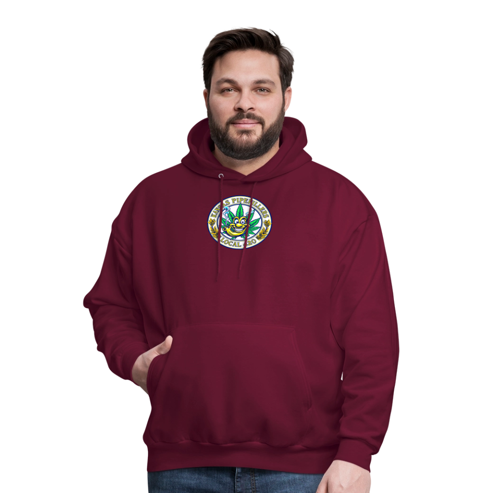 KANSAS PIPEFILLERS LOCAL 420 F/B DESIGNS  Men's Hoodie - burgundy