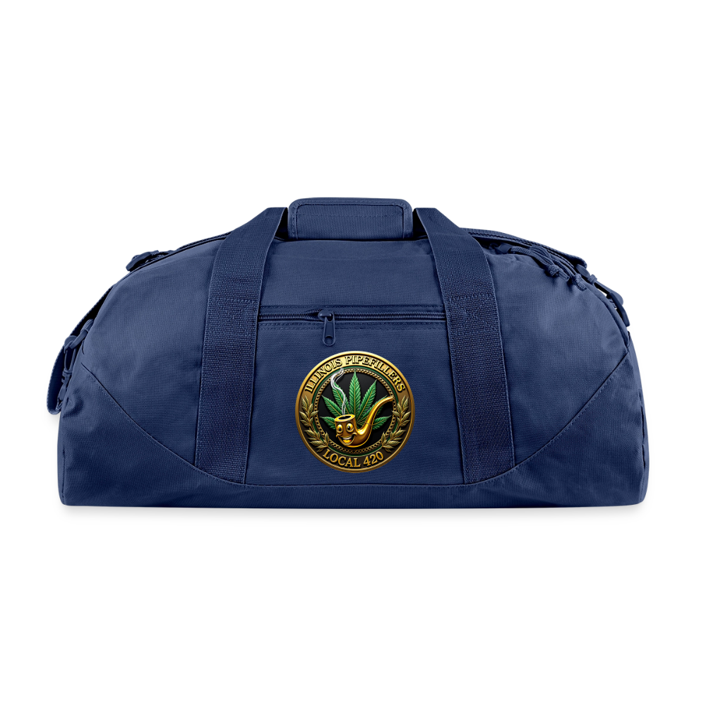 IOWA PIPEFILLERS LOCAL 420 TWO DESIGNS  Duffel Bag - navy