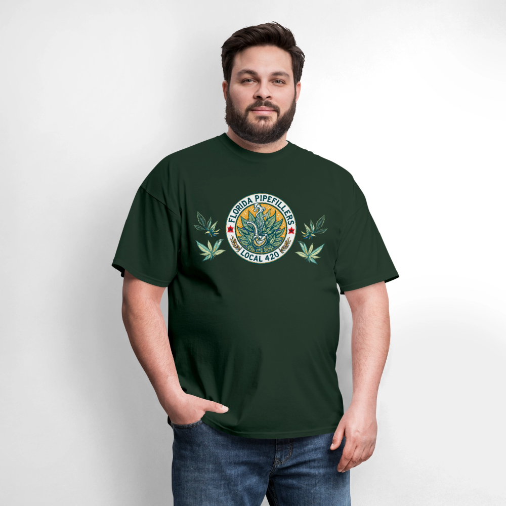 FLORIDA PIPEFILLERS LOCAL 420 Men's T-Shirt - forest green
