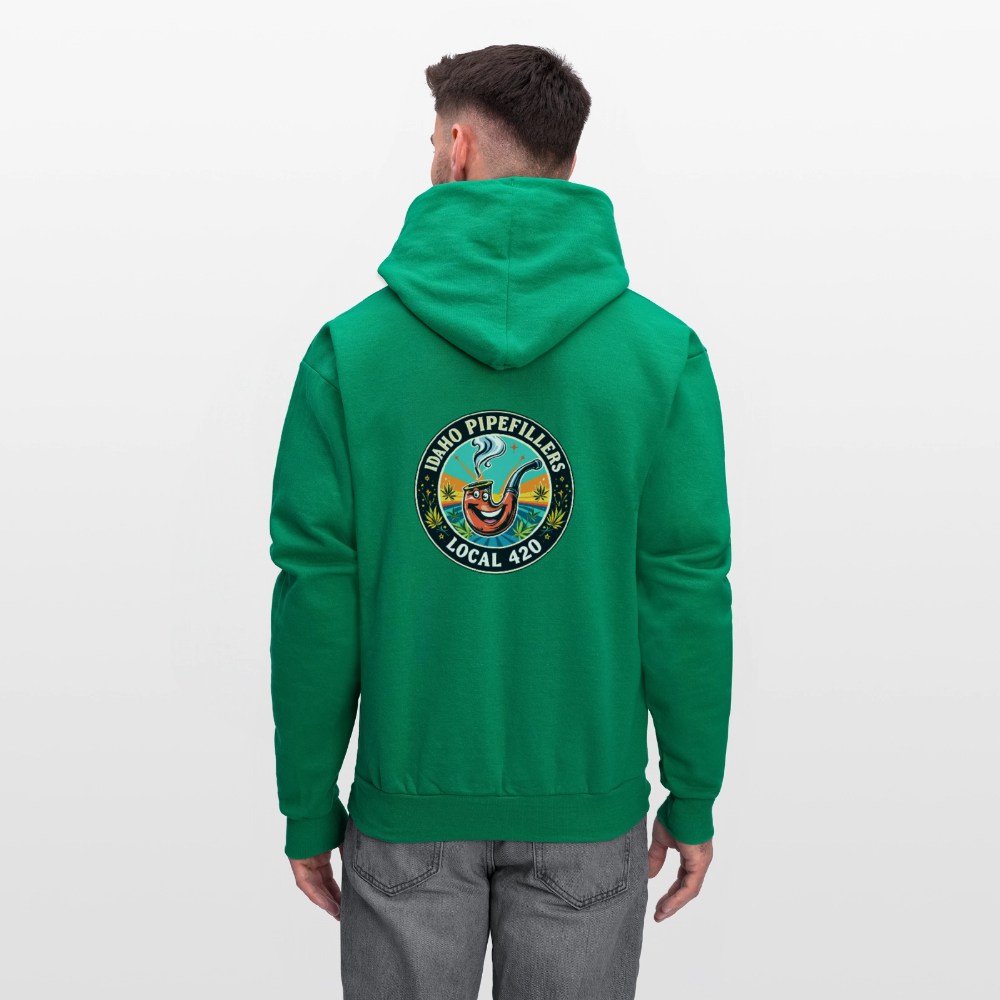 IDAHO PIPEFILLERS LOCAL 420 F/B DESIGN Men's Hoodie - kelly green