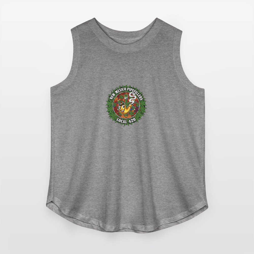 NEW MEXICO PIPEFILLERS LOCAL 420 Women's Curvy Relaxed Tank Top - granite heather 
