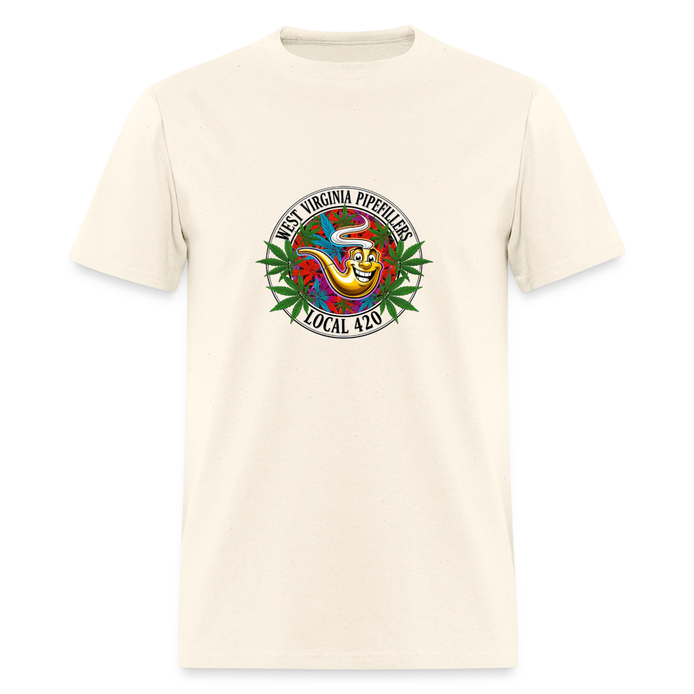 WEST VIRGINIA PIPEFILLERS LOCAL 420 F/B DESIGN Men's T-Shirt - sweet cream heather
