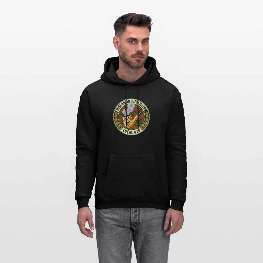 WISCONSIN PIPEFILLERS LOCL 420 F/B DESIGN Men's Hoodie - black