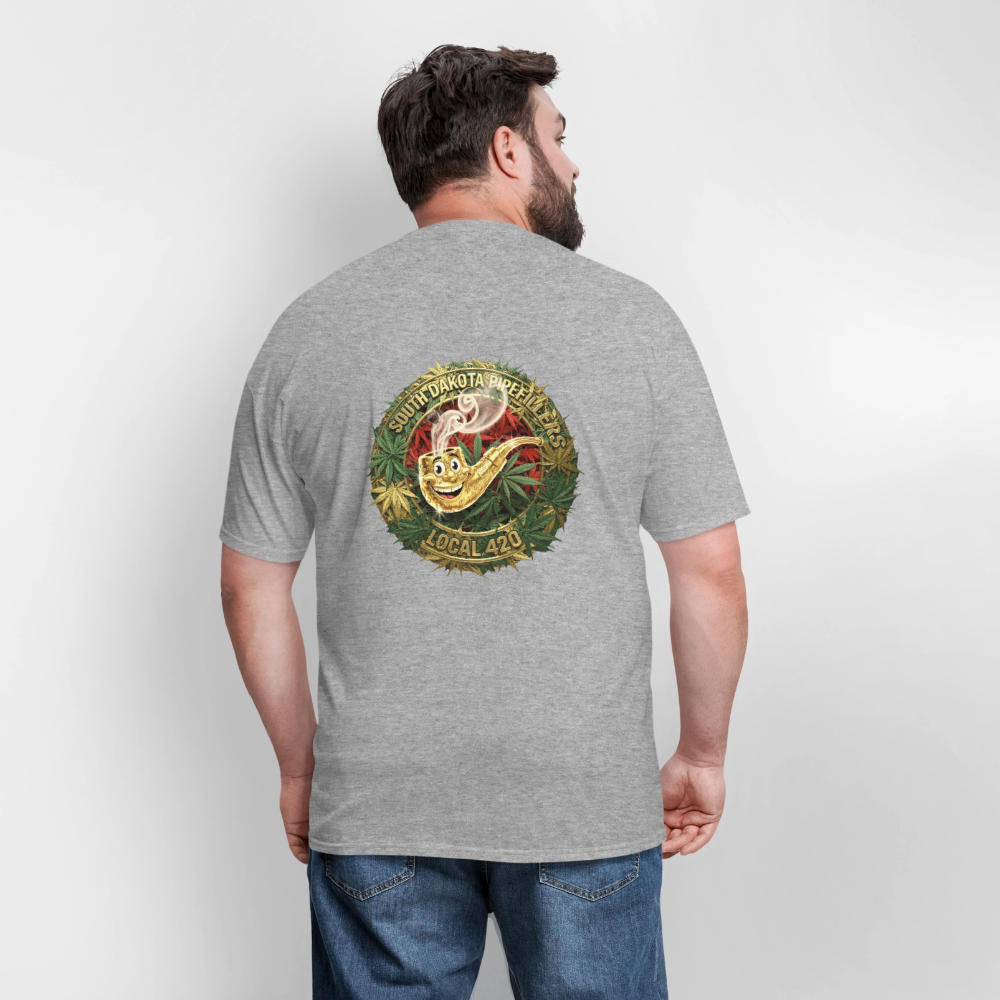 SOUTH DAKOTA PIPEFILLERS LOCAL 420  F/B DESIGN Men's T-Shirt - heather gray