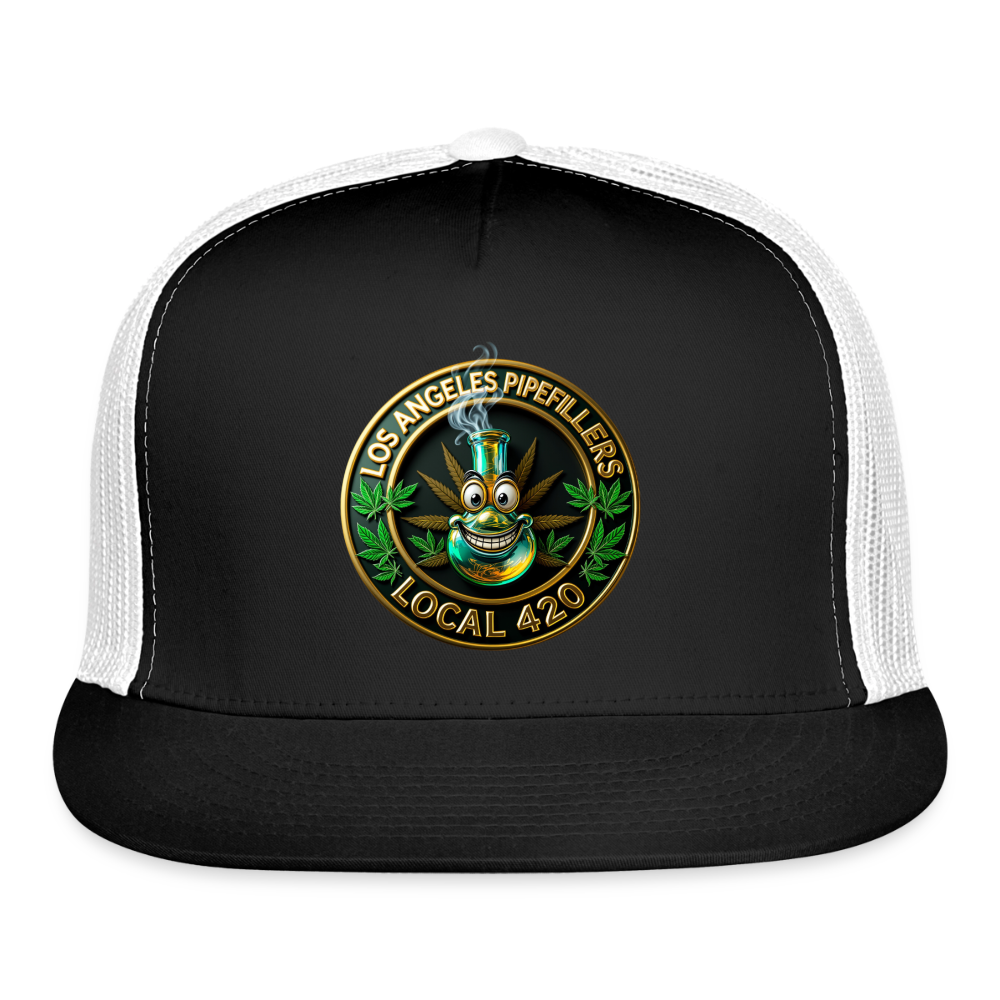 LOS ANGELES PIPEFILLERS LOCAL 420 Trucker Hat - black/white