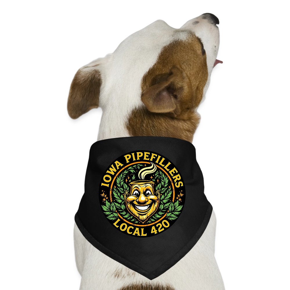 IOWA PIPEFILLERS LOCAL 420 Dog Bandana - black