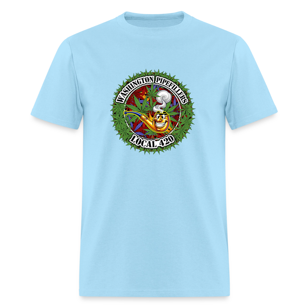 WASHINGTON PIPEFILLERS LOCAL 420 F/B DESIGN Men's T-Shirt - powder blue