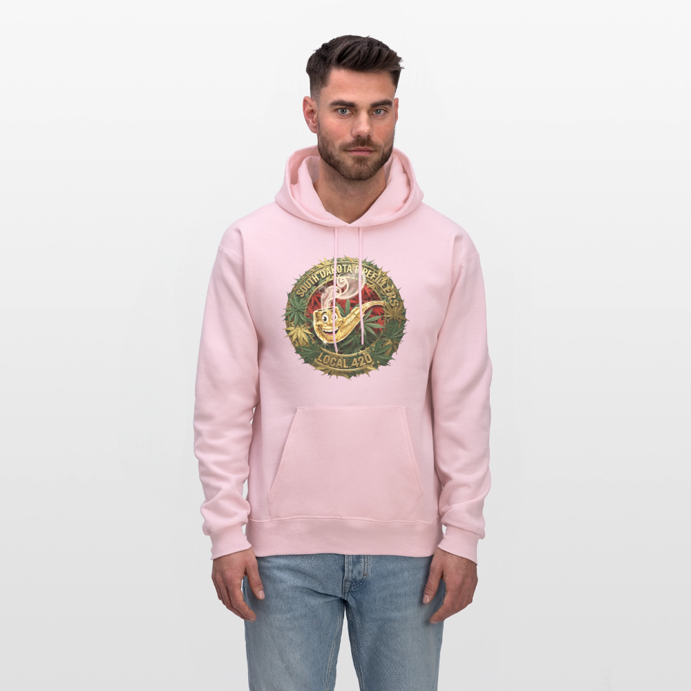 SOUTH DAKOTA PIPEFILLERS LOCAL 420 Men's  Hoodie - pale pink