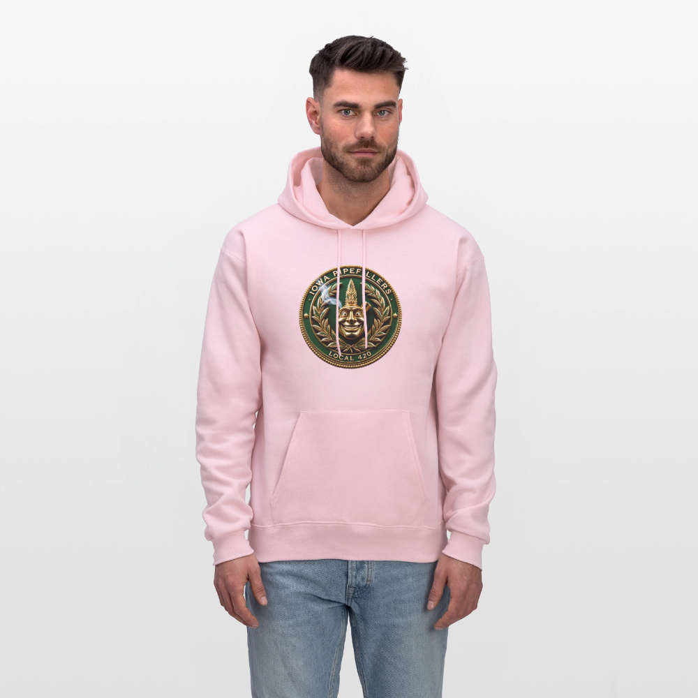 IOWA PIPEFILLERS LOCAL 420 F/B DESIGN Men's Hoodie - pale pink