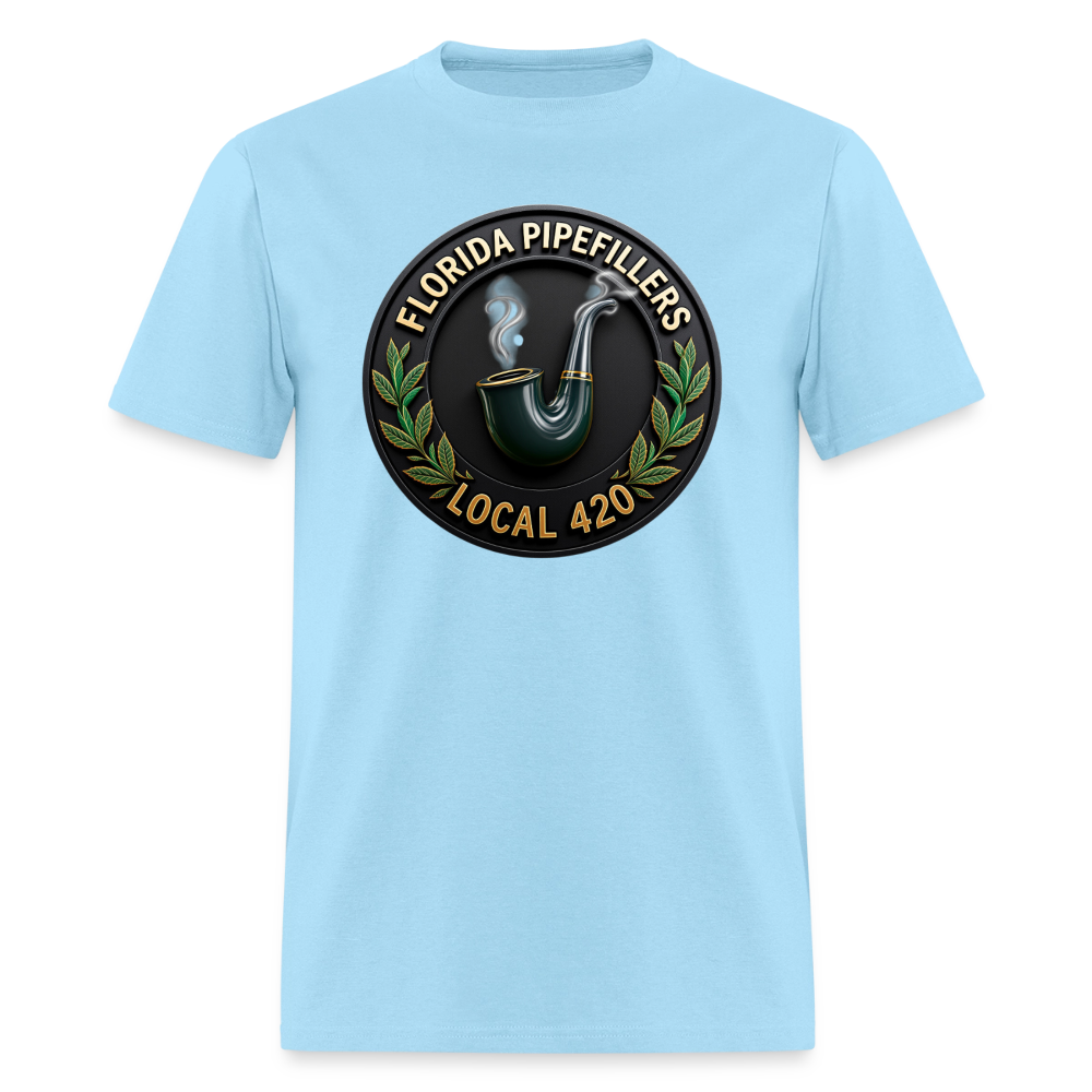 FLORIDA PIPEFILLERS LOCAL 420 F/B DESIGN Men's T-Shirt - powder blue