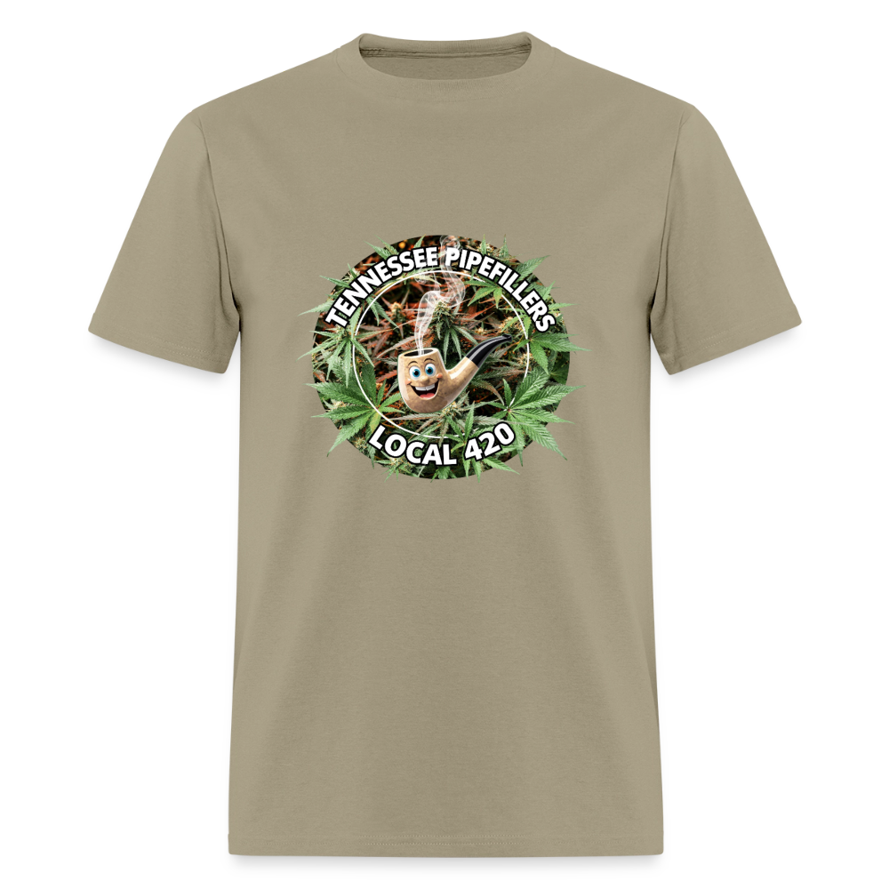 TENNESSEE PIPEFILLERS LOCAL 420 F/B DESIGN Men's T-Shirt - khaki