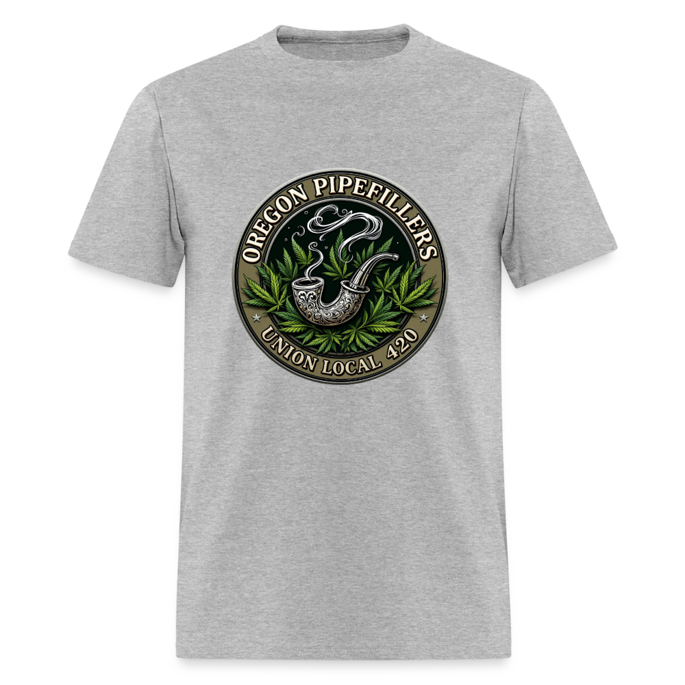 OREGON PIPEFILLERS UNION LOCAL 420 Men's T-Shirt - heather gray