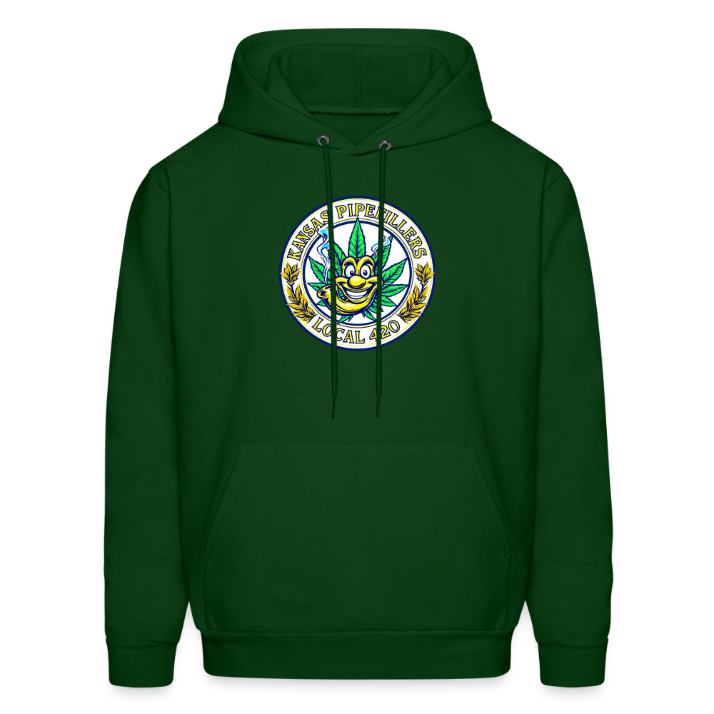 KANSAS PIPEFILLERS LOCAL 420 Men's Hoodie - forest green