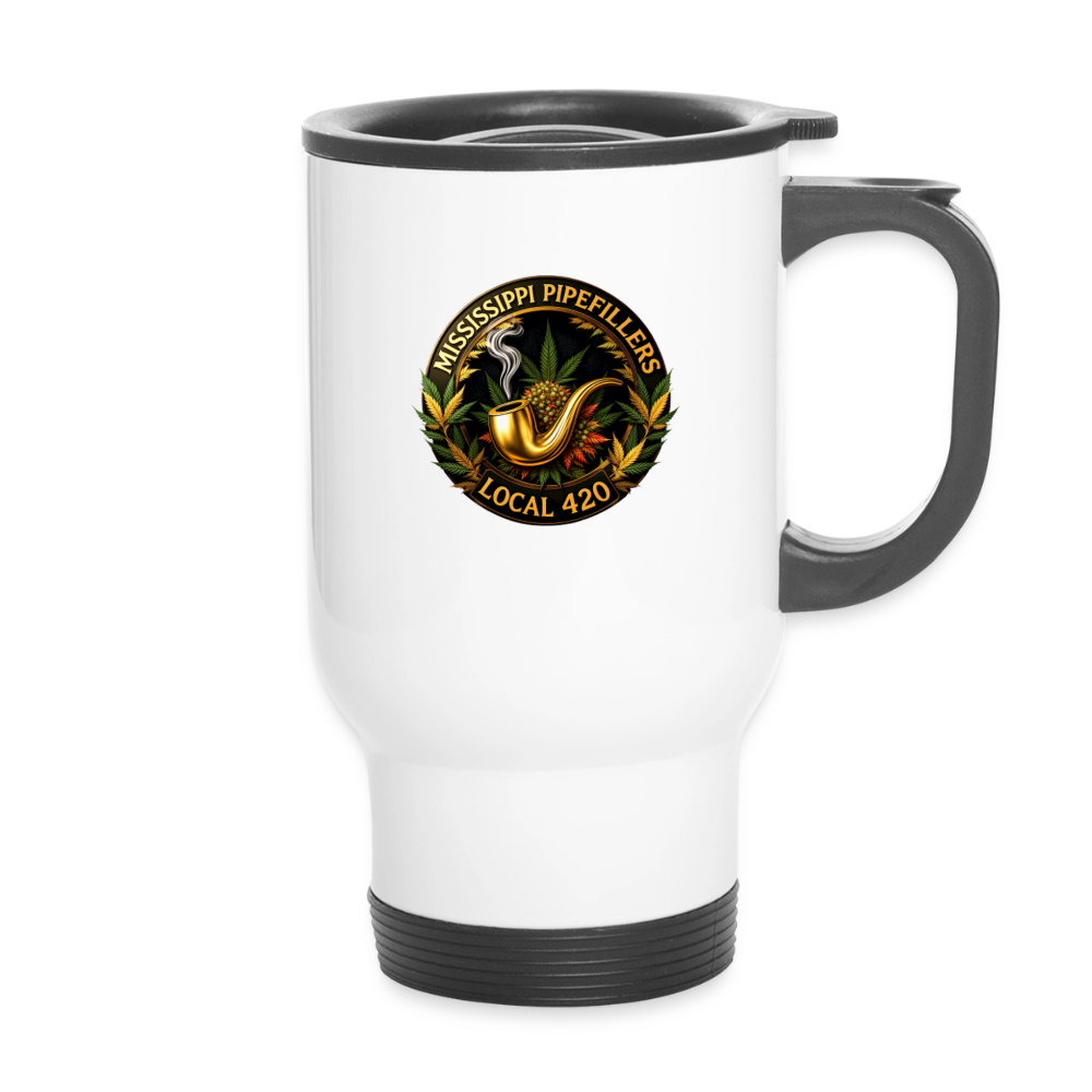 MiSSISSIPPI  PIPEFILLERS LOCAL 420 14oz Stainless Steel Travel Mug - white