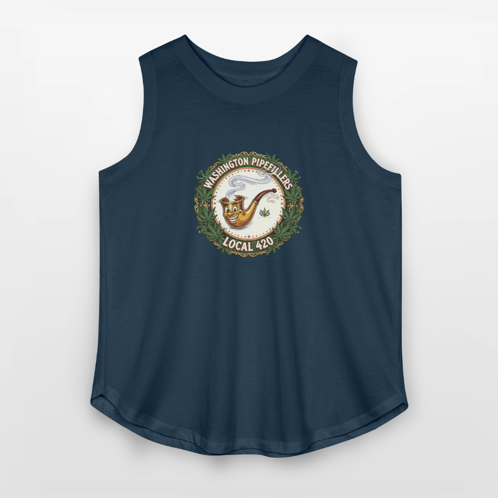 WASHINGTON PIPEFILLERS LOCAL 420 Women's Curvy Relaxed Tank Top - denim