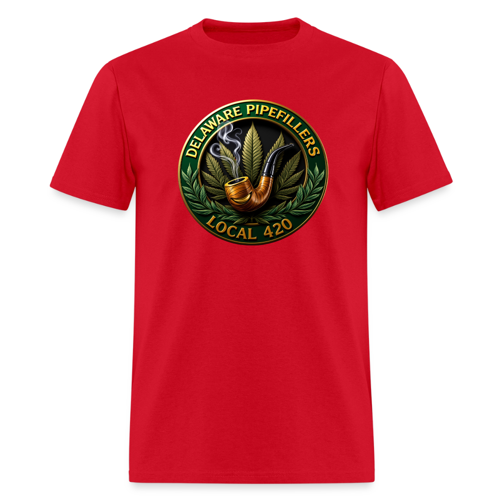DELAWARE  PIPEFILLERS LOCAL 420 F/B DESIGN Men's T-Shirt - red