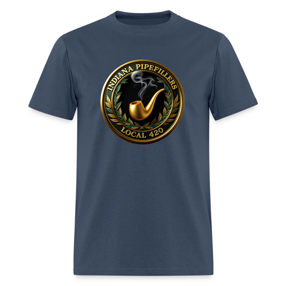 INDIANA PIPEFILLERS LOCAL 420 Men's T-Shirt -  blue dusk