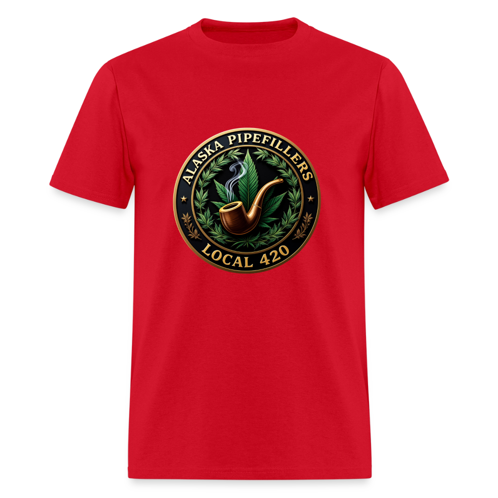 ALASKA PIPEFILLERS LOCAL 420 F/B DESIGN Men's T-Shirt - red