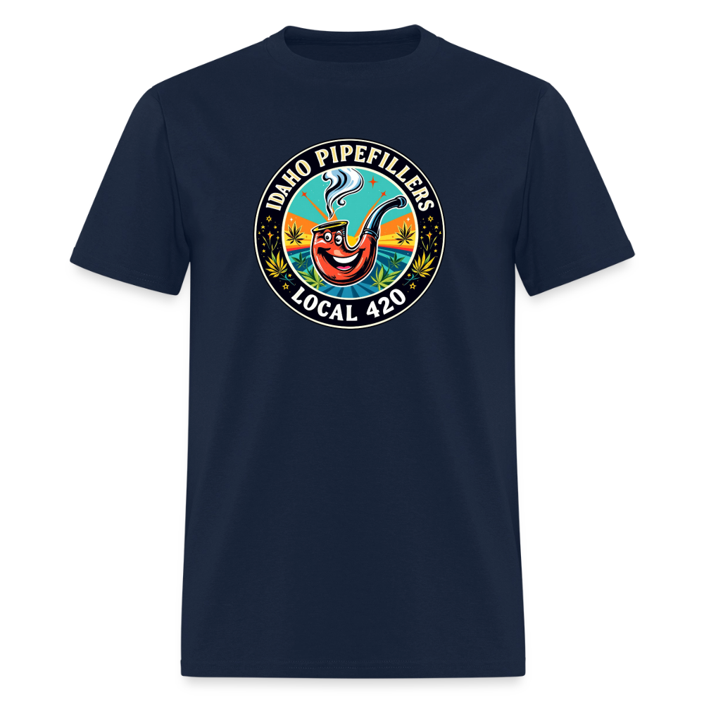 IDAHO PIPEFILLERS LOCAL 420 F/B DESIGN Men's T-Shirt - navy