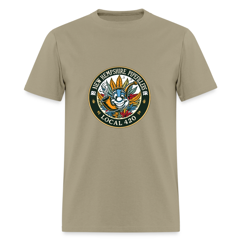 NEW HEMPSHIRE PIPEFILLERS LOCAL 420 Men's T-Shirt - khaki