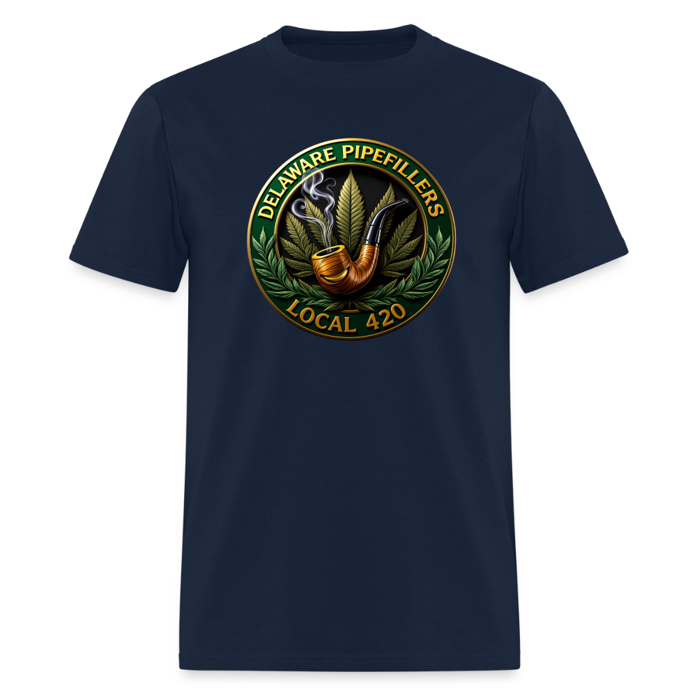 DELAWARE  PIPEFILLERS LOCAL 420 F/B DESIGN Men's T-Shirt - navy
