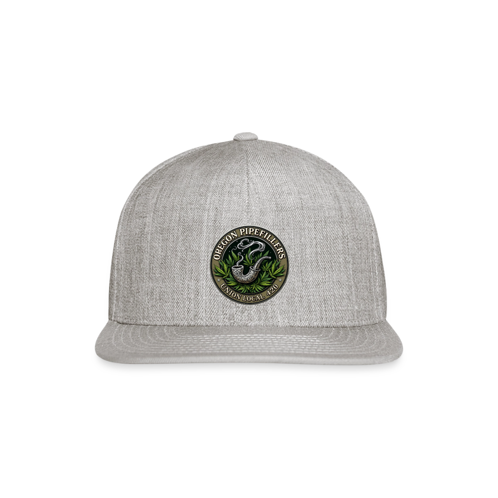 OREGON PIPEFILLERS UNION LOCAL 420 Snapback Baseball Cap - heather gray