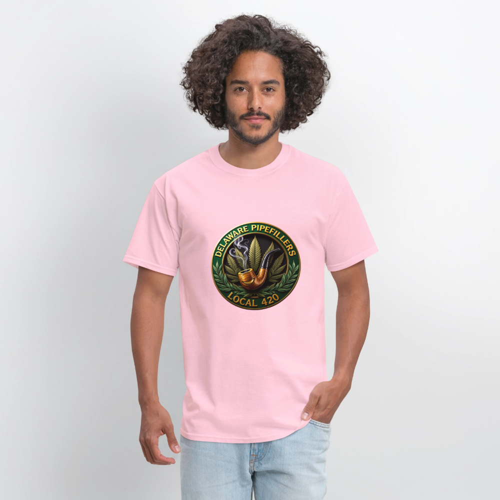DELAWARE  PIPEFILLERS LOCAL 420 Men's T-Shirt - pink