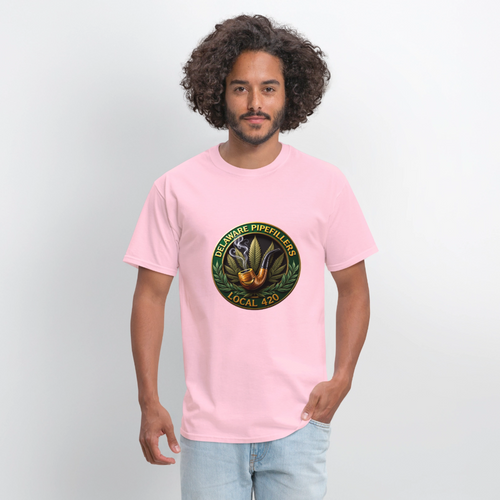 DELAWARE  PIPEFILLERS LOCAL 420 Men's T-Shirt - pink