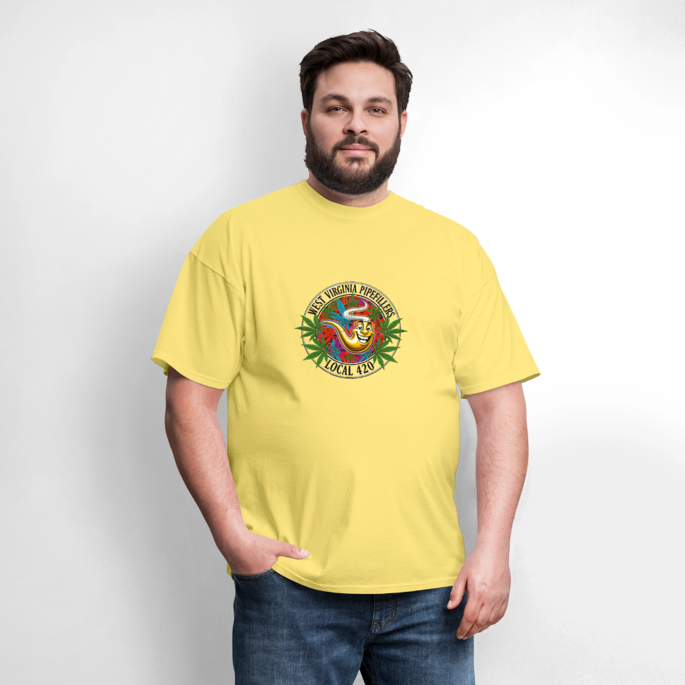 WEST VIRGINIA PIPEFILLERS LOCAL 420 Men's T-Shirt - cornsilk