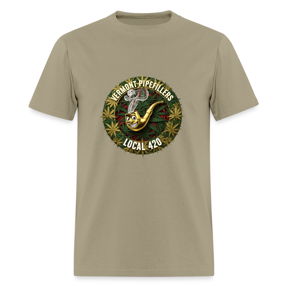 VERMONT PIPEFILLERS LOCAL 420 Men's T-Shirt - khaki