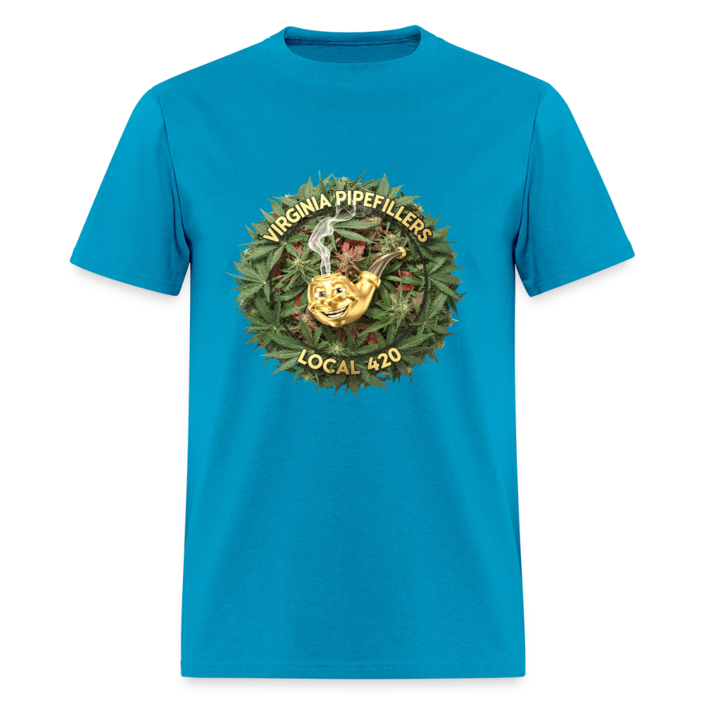 VIRGINIA PIPEFILLERS LOCAL 420 F/B DESIGN Men's T-Shirt - turquoise