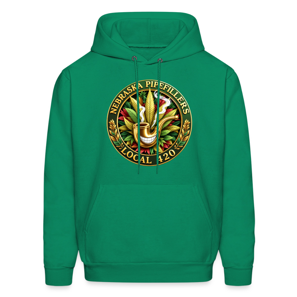 NEBRASKA PIPEFILLERS LOCAL 420 F/B DESIGNS Men's Hoodie - kelly green