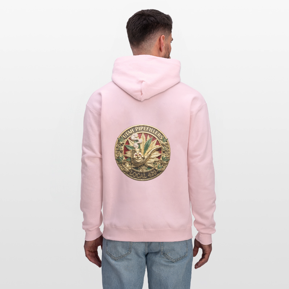 UTAH PIPEFILLERS LOCAL 420 F/B DESIGN Men's Hoodie - pale pink
