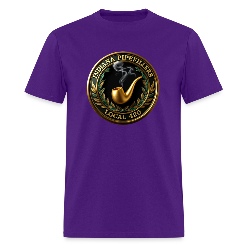 INDIANA PIPEFILLERS LOCAL 420 Men's T-Shirt - purple