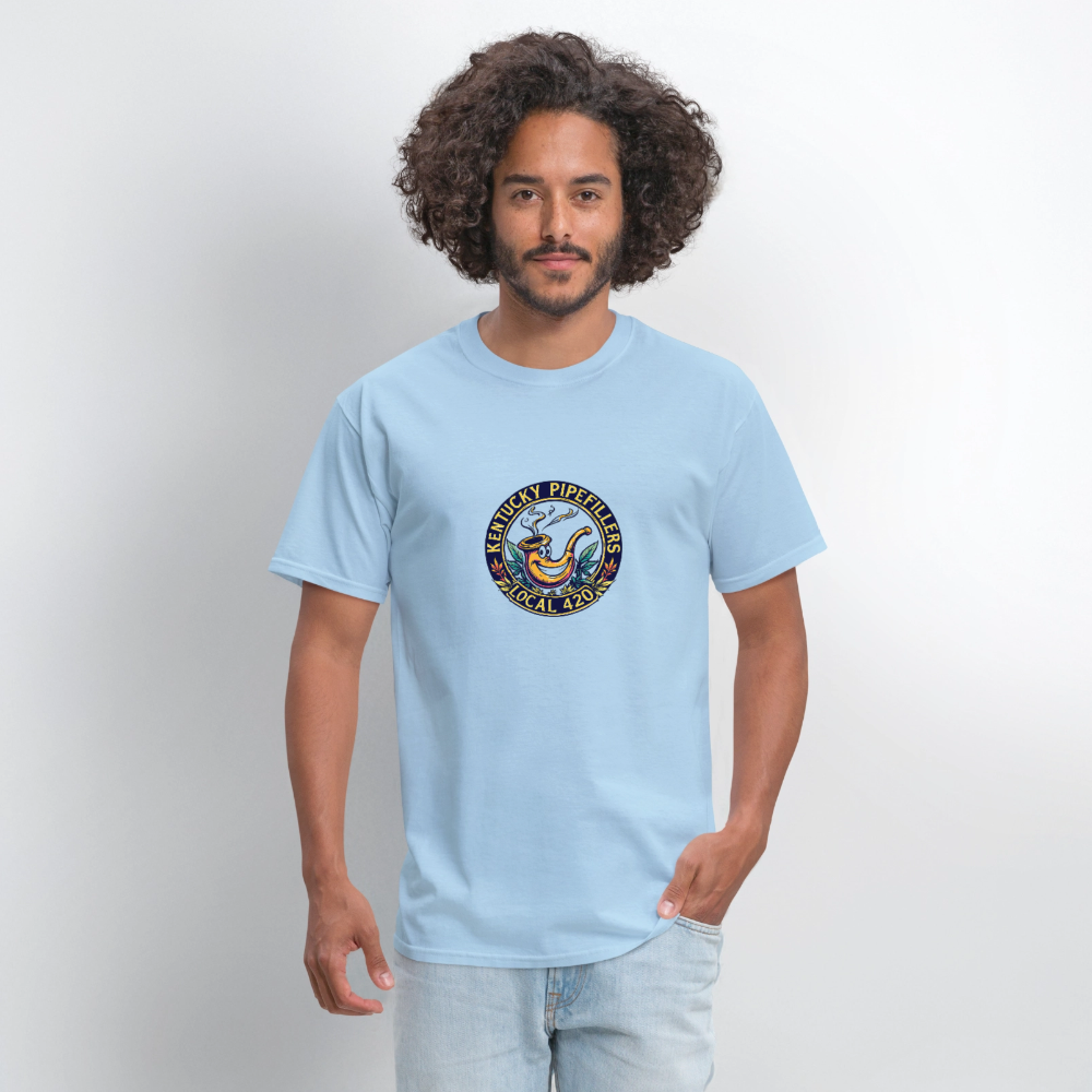 KENTUCKY  PIPEFILLERS LOCAL 420 Men's T-Shirt - powder blue