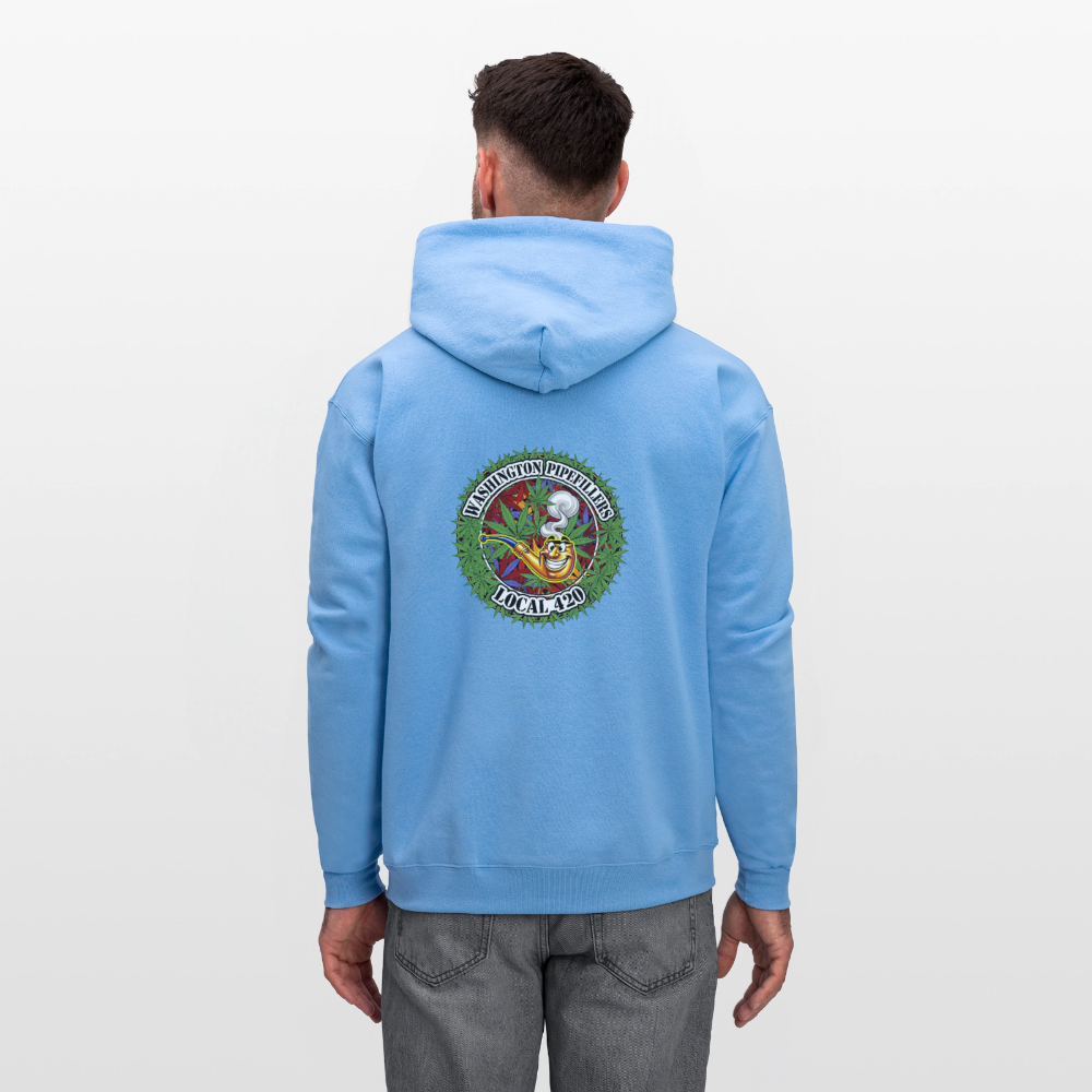 WASHINGTON PIPEFILLERS LOCAL 420 F/B DESIGN Men's Hoodie - carolina blue