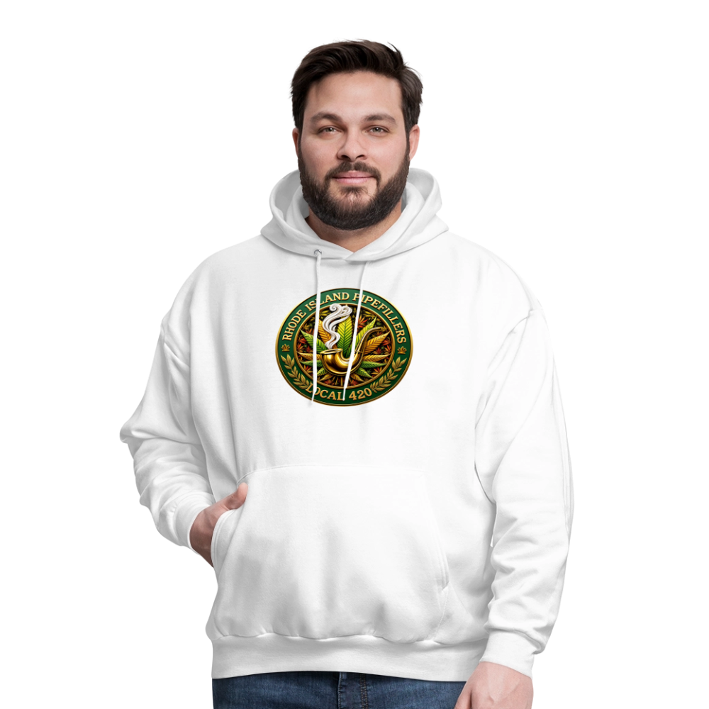RHODE ISLAND PIPEFILLERS LOCAL 420 F/B DESIGNS Men's Hoodie - white