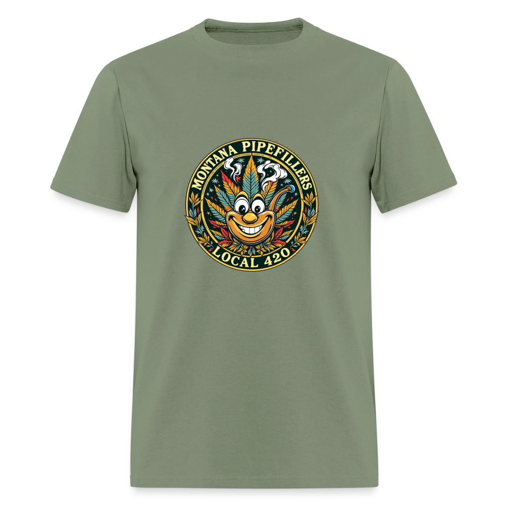 MONTANA PIPEFILLERS LOCAL 420 Men's T-Shirt - military green