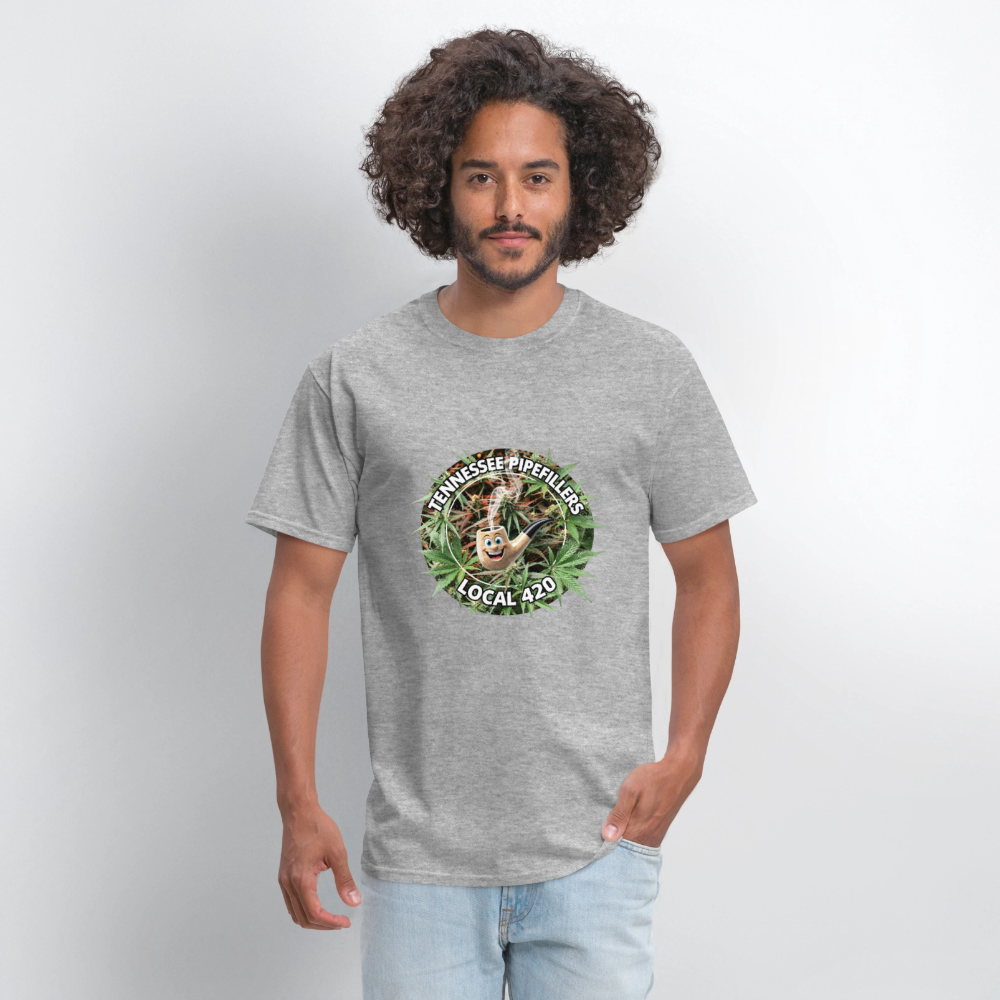 TENNESSEE PIPEFILLERS LOCAL 420 F/B DESIGN Men's T-Shirt - heather gray