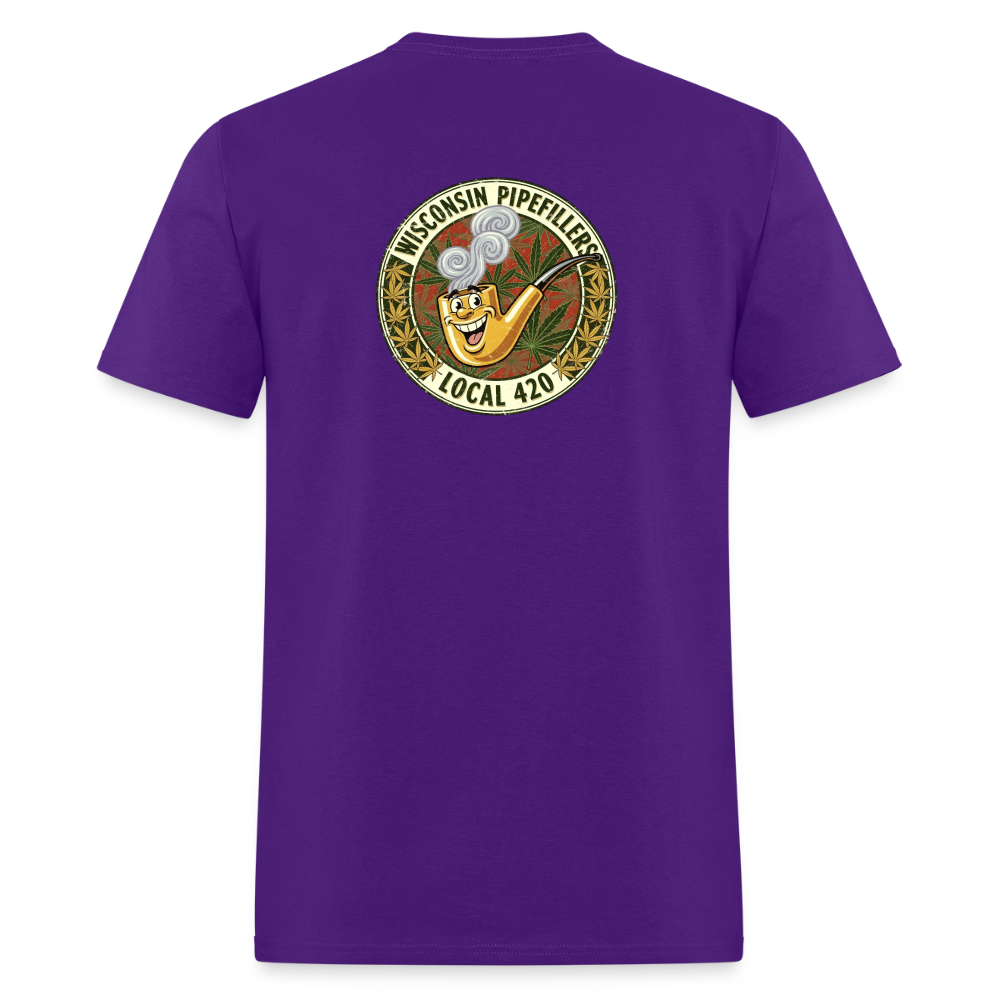 WISCONSIN PIPEFILLERS LOCL 420 F/B DESIGN Men's T-Shirt - purple