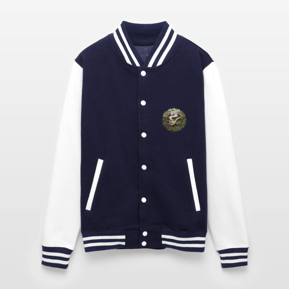 WYOMING PIPEFILLERS LOCAL 420 / 4 EMBLEM Unisex College Sweat Jacket - navy/white