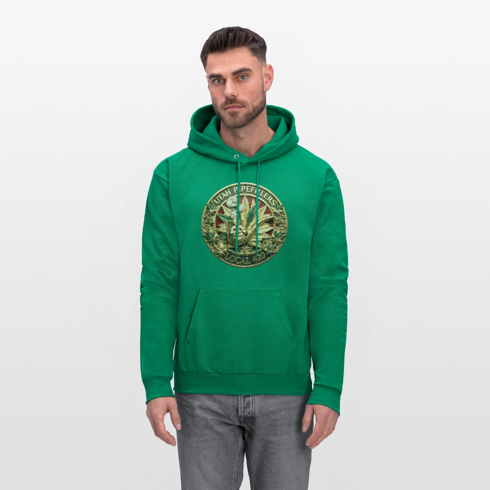 UTAH PIPEFILLERS LOCAL 420 F/B DESIGN Men's Hoodie - kelly green