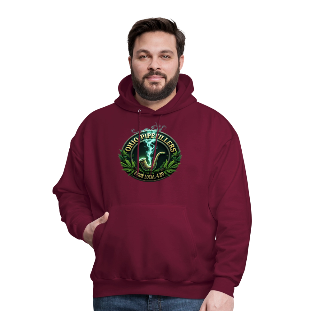 OHIO PIPEFILLERS UNION LOCAL 420 Men's Hoodie - burgundy