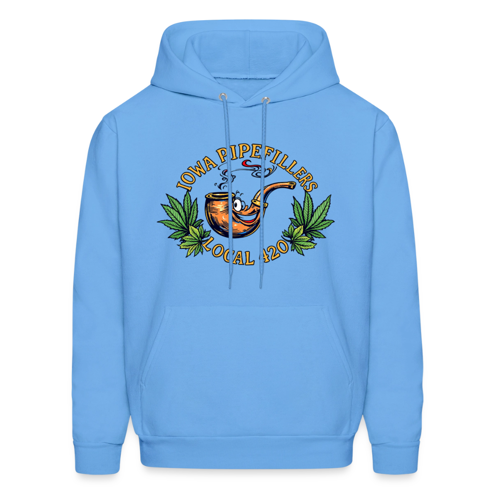 IOWA PIPEFILLERS LOCAL 420 F/B DESIGN Men's Hoodie - carolina blue