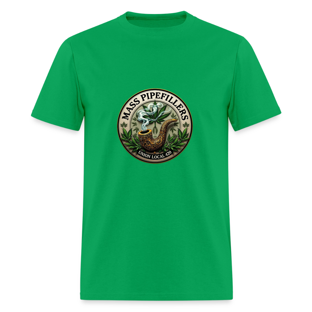 MASS PIPEFILLERS UNION LOCAL 420 Men's T-Shirt - bright green