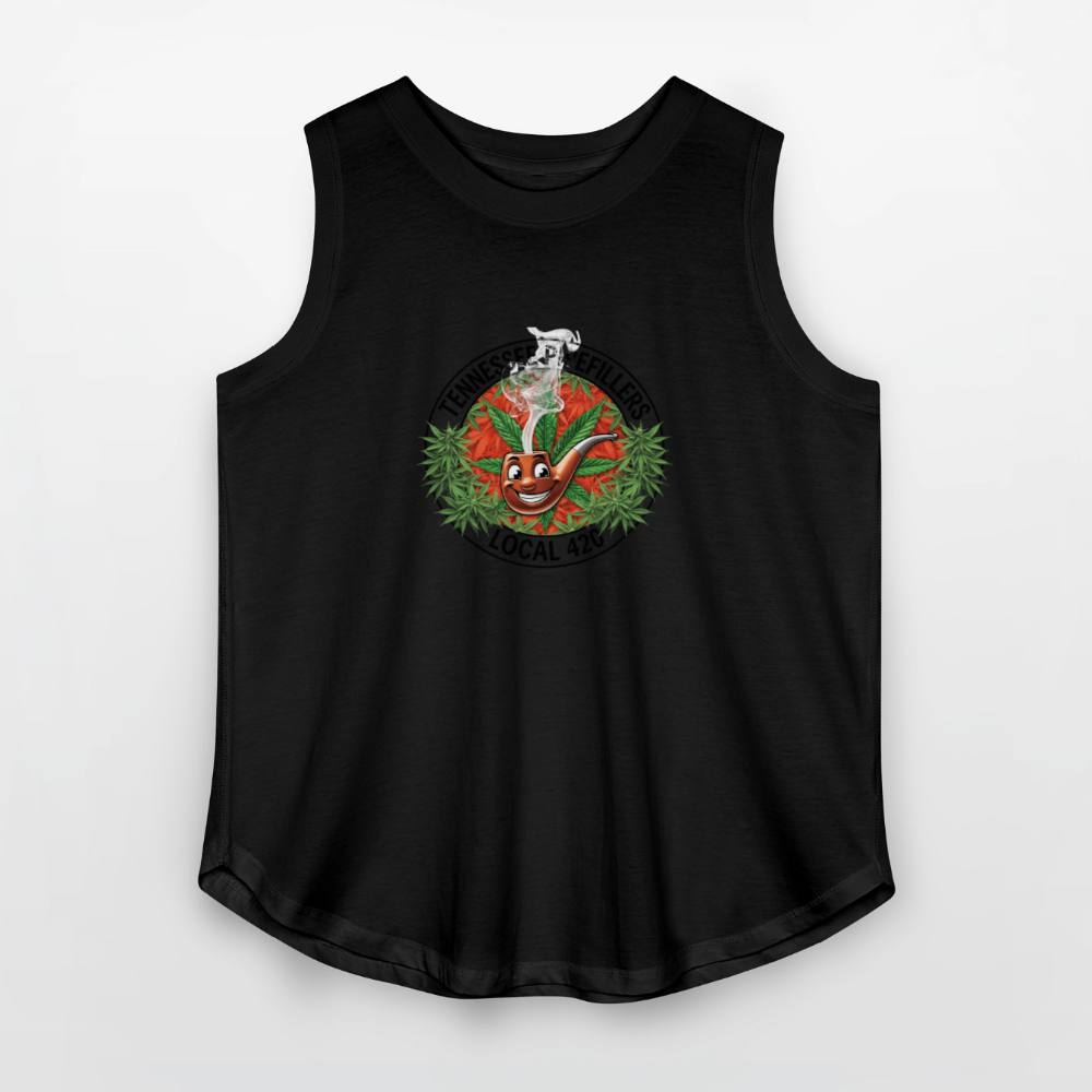 TENNESSEE PIPEFILLERS LOCAL 420 Women's Curvy Relaxed Tank Top - black