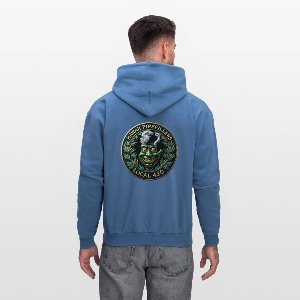 HAWAII PIPEFILLERS LOCAL 420 F/B DESIGN Men's Hoodie - denim blue