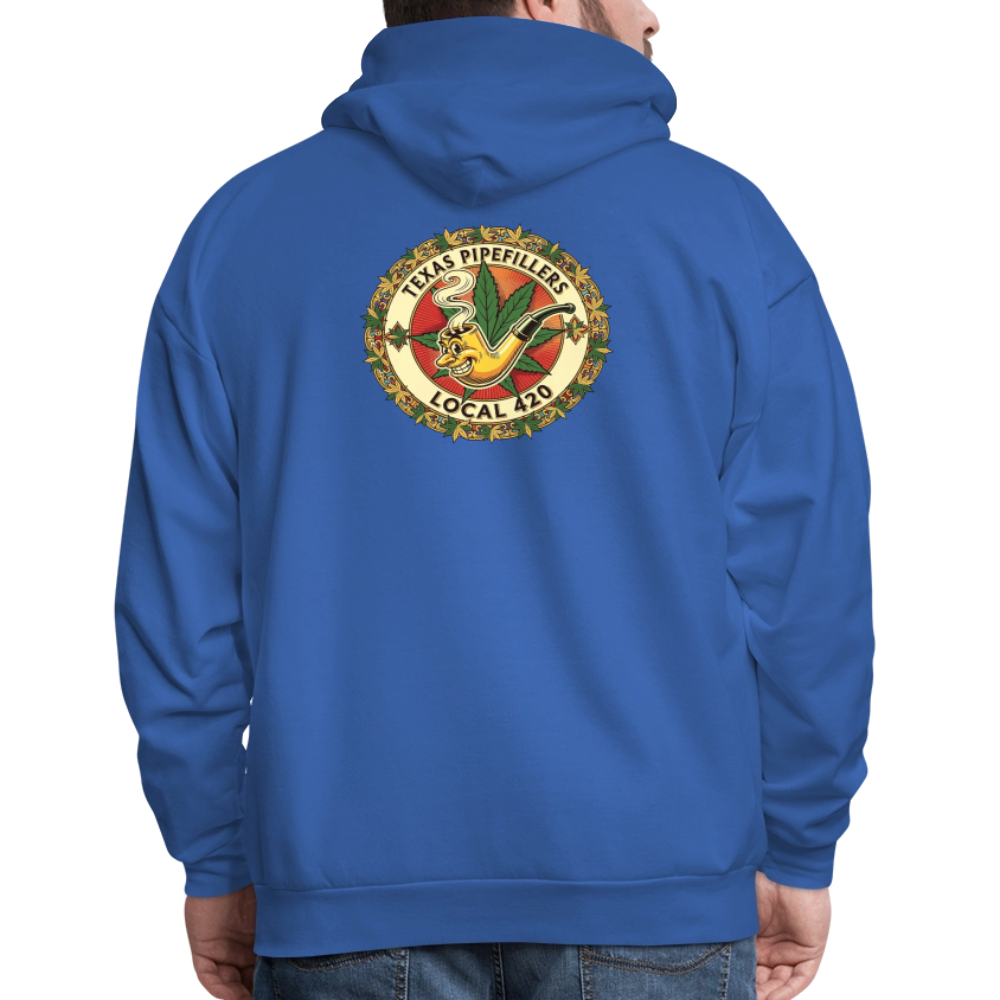 TEXAS PIPEFILLERS LOCAL 420 F/B DESIGN Men's Hoodie - royal blue