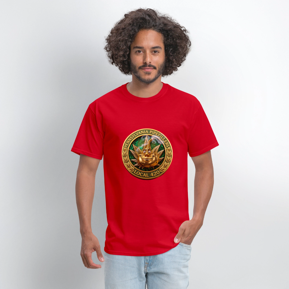 PENNSYLVANIA  PIPEFILLERS LOCAL 420 Men's T-Shirt - red